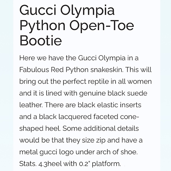 GUCCI NICKI MINAJ RARE Olympia Red Python Heels 38 - Picture 4 of 16